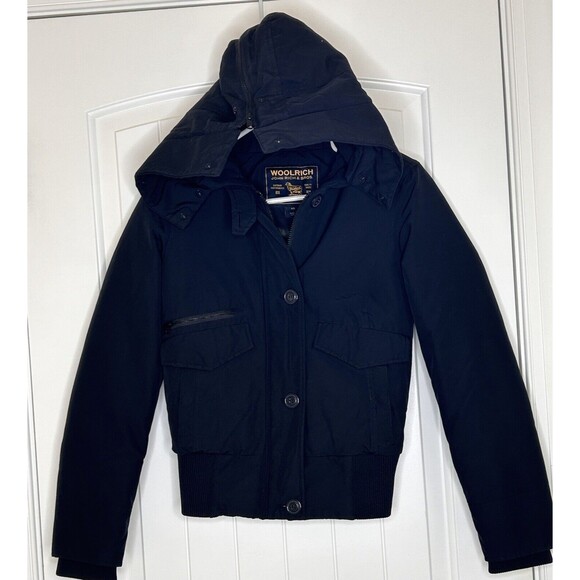WOOLRICH Womens Down Arctic Parka Ramar Cloth Jacket Hooded Sz XS